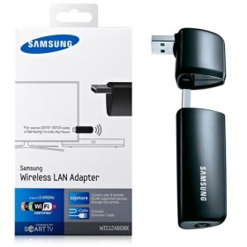 Адаптер Samsung Wi-Fi Dongle WIS12ABGNX/RU -диапозон частот 2.41-2.48/5.15-5.85 ГГц, интерфейс USB 2.0, USB кабель-удлинитель