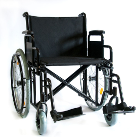 Инвалидная коляска Мега-Оптим 711AE, ткань, пневматические задние колеса