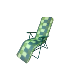 Кресло-шезлонг Альберто арт.с92а/66 (каркас зеленый, ткань зелен.клетка)