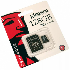 Карта памяти Micro SD (Trans Flash) 128GB HC10 KINGSTON Canvas Select Plus 100R A1 C10