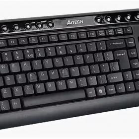 Мультимедийная клавиатура A4TECH KL-40(K) X-SLIM MULTIMEDIA KEYBOARD USB BLACK US+KG/RUS