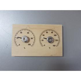 Термометр для сауны СБО-2тг банная станция+гигрометр 'прямоугольная" Ош