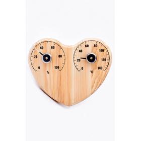Термометр для сауны СБО-3тг банная станция+гигрометр 'сердце" Ош