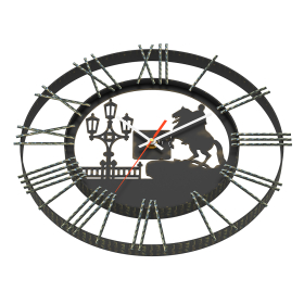Часы кованые Везувий 'Санкт-Петербург"