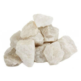 Камень белый Кварц Колотый (ведро 10кг)