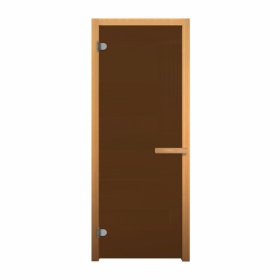 Дверь стеклянная бронза матовая 190х70 (6мм, 2 петли 716 GB) (ХВОЯ)