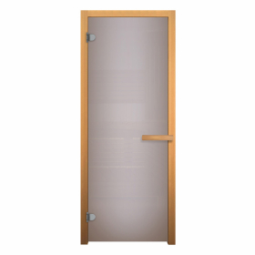 Дверь стеклянная Сатин матовая 180х70 (6мм, 2 петли 716 CR)