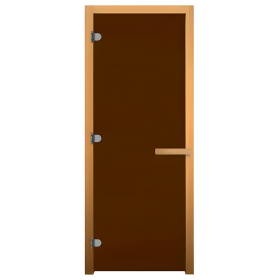 Дверь стеклянная бронза матовая 190х70 (8мм, 3 петли 716 CR) (ОЛЬХА)