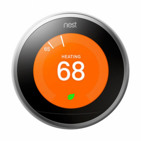 Беспроводной смарт термостат Google Nest Learning Smart Thermostat, 3rd Generation, Stainless Steel (T3007ES) Ош