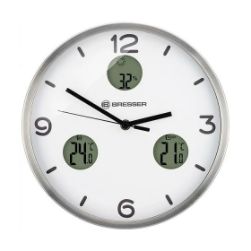 Часы настенные Bresser MyTime io NX Thermo/Hygro, 30 см, белые Ош