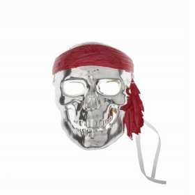 Карнавальная маска 'Серебряный череп', пират