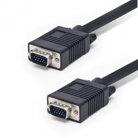 Интерфейсный кабель SHIP VG002M/M-5P, VGA, 15Male/15Male, Пол. пакет, 5 м, Чёрный