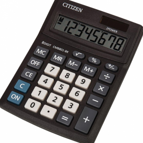 Калькулятор настольный Citizen Business Line CMB, 10 разр., двойное питание, 100*136*32мм, черный Ош