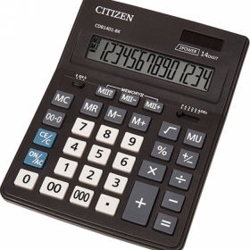 Калькулятор настольный Citizen Business Line CDB, 16 разр., двойное питание, 157*200*35мм, черный