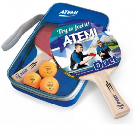 Набор для настольного тенниса Atemi DUET (2ракетки+чехол+3 мяча*) Ош