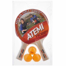 Набор для настольного тенниса Atemi Hobby SM (2ракетки+3мяча*+чехол)