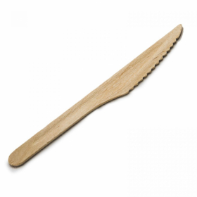 Нож одноразовый, деревянный 165 мм