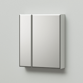 Зеркальный шкаф, Итана White 60 600х146х700 (Белый глянец) (04120) Ош