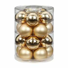 Набор ёлочных шаров, стекло, O 6 см, золотой блестящий/матовый, 20 шт в уп