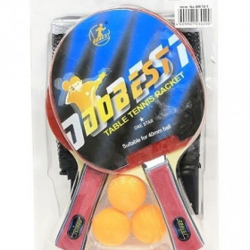 Набор для н/т DOBEST BR18 1 звезда (2 ракетки + 3 мяча + сетка + крепеж) Ош