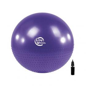 Мяч гимнастический + массажный BB010-30 (75см, с насосом, фиолетовый) Ош