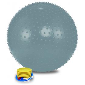 Мяч массажный Lite Weights 1875LW (75см, ножной насос, серебро)